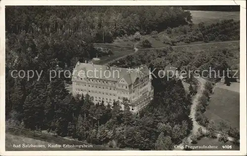 Bad Salzhausen Kaufm. Erholungsheim Original Fliegeraufnahme Kat. Nidda