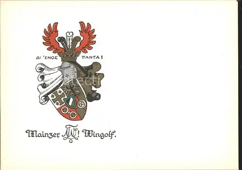 Mainz Rhein Wingolf Wappen / Mainz Rhein /Mainz Stadtkreis