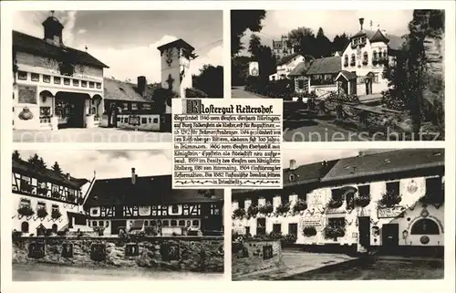 Koenigstein Taunus Klostergut Rettershof Reitschule Geschichte Kat. Koenigstein im Taunus