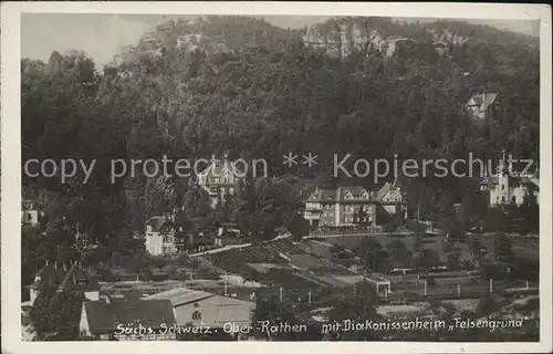 Rathen Saechsische Schweiz Diakonissenheim Felsengrund Bahnpost Kat. Rathen Sachsen