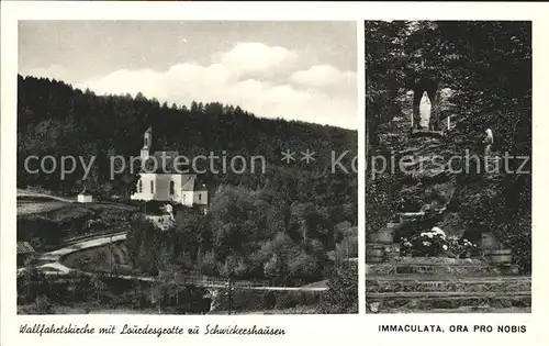 Schwickershausen Limburg Lahn Wallfahrtskirche Lourdesgrotte Kat. Bad Camberg