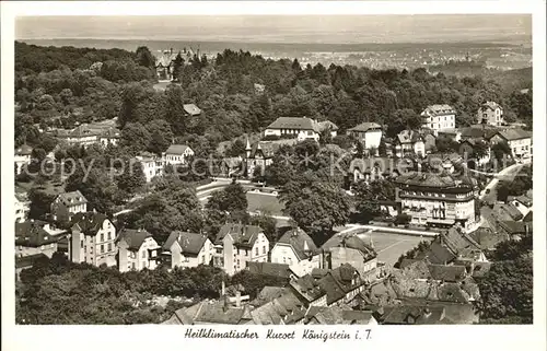 Koenigstein Taunus Blick ueber die Stadt Kat. Koenigstein im Taunus