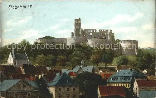 Koenigstein Taunus Ansicht mit Burgruine Kat. Koenigstein im Taunus