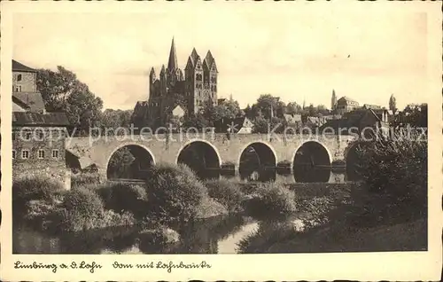 Limburg Lahn Dom und Lahnbruecke Kat. Limburg a.d. Lahn