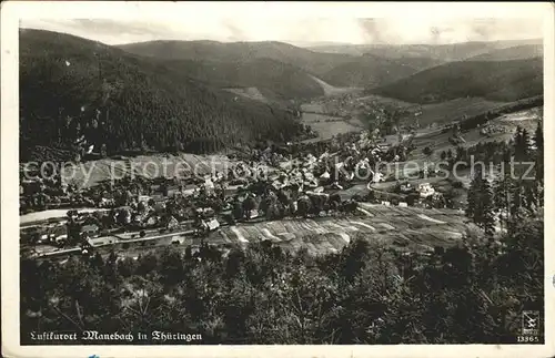 Manebach Panorama Luftkurort Kat. Ilmenau