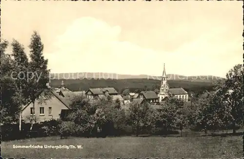 Unterpoerlitz Ortsansicht mit Kirche Kat. Ilmenau