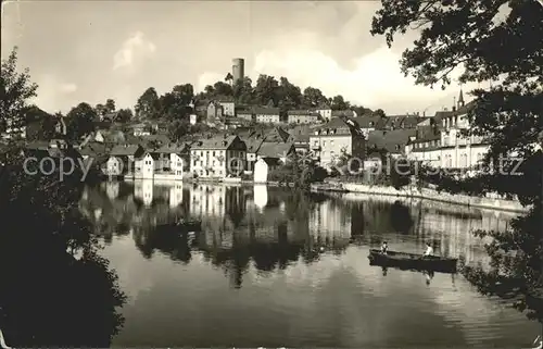 Bad Lobenstein Thueringen Blick von der Inselbruecke Kat. Bad Lobenstein