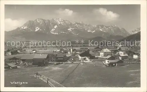 Wallgau Gesamtansicht mit Alpenpanorama Kat. Wallgau