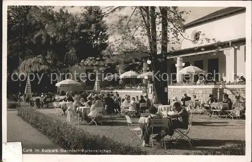 Garmisch Partenkirchen Cafe im Kurpark Kat. Garmisch Partenkirchen