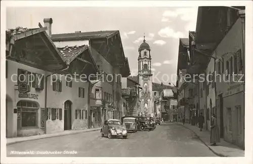 Mittenwald Bayern Innsbrucker Strasse Kat. Mittenwald