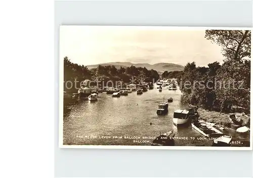 Balloch West Dunbartonshire The River Leven from Balloch Bridge and Entrance to Loch Lomond Kat. West Dunbartonshire