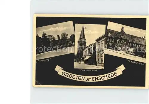 Enschede Ziekenzorg Ned Herv Kerk Textielschool Kat. Enschede