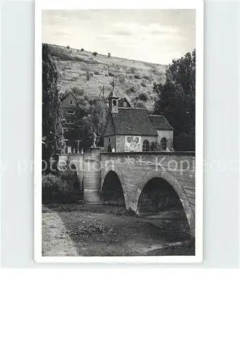 Bad Mergentheim Wolfgangs Kapelle Bruecke Kat. Bad Mergentheim