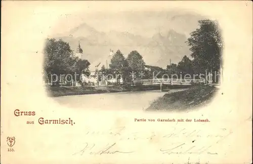 Garmisch Partenkirchen Partie an der Loisach Kat. Garmisch Partenkirchen