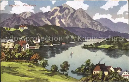 Staffelsee Panorama Kat. Murnau a.Staffelsee