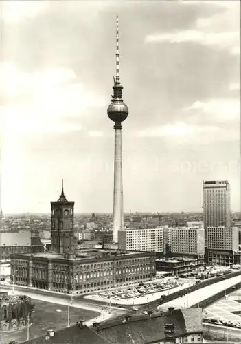 Berlin Rathaus und Fernsehturm Kat. Berlin