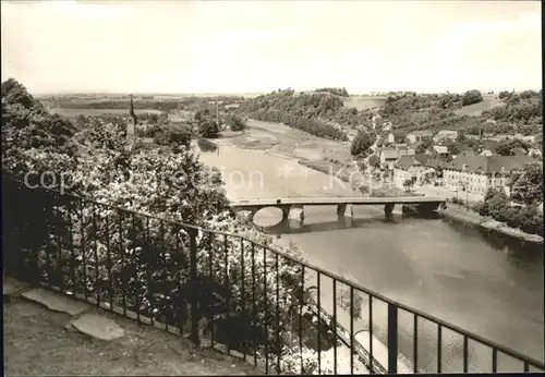 Leisnig Fischendorf mit Bruecke Kat. Leisnig