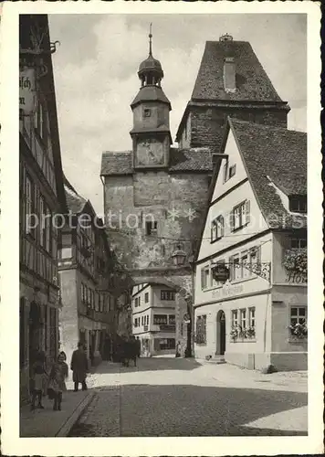 Rothenburg Tauber Markustrum mit altem Stadtgefaengnis Kat. Rothenburg ob der Tauber