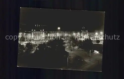 Leipzig Hauptbahnhof bei Nacht Kat. Leipzig