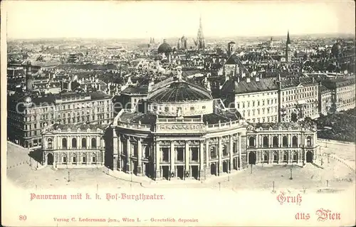 Wien Panorama Hof Burgtheater Kat. Wien