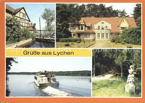 Lychen Am Malerwinkel Waldkrankenhaus MS Moewe Gr Lychensee Friedrich Ebert Park Kat. Lychen