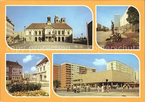 Magdeburg Rathaus Karl Marx Str Erich Weinert Denkmal Hartstr Rathaus Julius Bremer Str Kat. Magdeburg