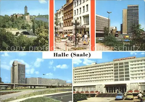 Halle Saale Burg Giebichenstein Mittlere Klement Gottwald Str Thaelmannplatz Interhotel Stadt Halle Kat. Halle