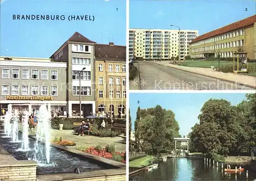 Brandenburg Havel kaufhaus Magnet am Molkenmarkt Bertolt Brecht Oberschule Stadtschleuse Kat. Brandenburg