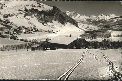 Praz sur Arly Wohnhaus im Schnee Kat. Praz sur Arly