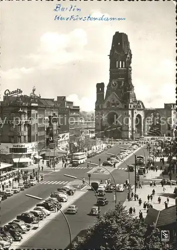 Berlin Kurfuerstendamm Kaiser Wilhelm Gedaechtniskirche Kat. Berlin