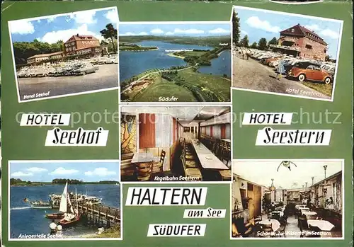 Haltern Hotel Seehof Suedufer Hotel Seestern Restaurant Kegelbahn Anleger Kat. Haltern am See