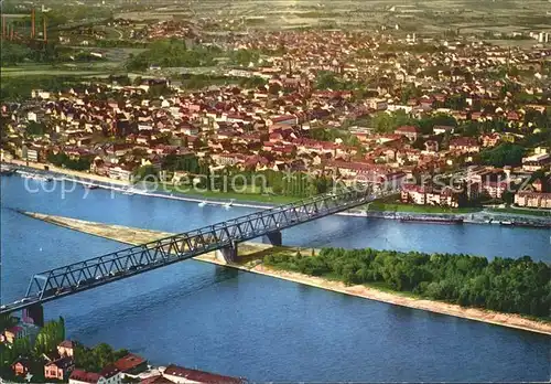 Neuwied Rhein Rheinbruecke Fliegeraufnahme Kat. Neuwied