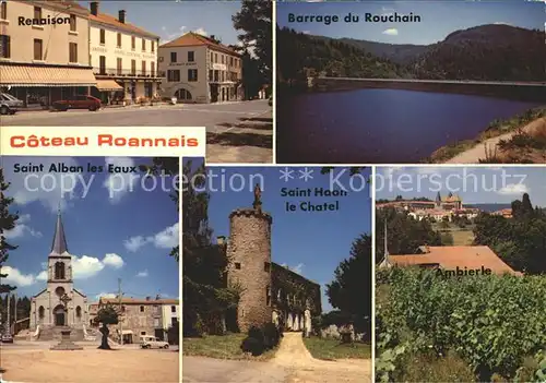 Renaison Coteau Roannais Barrage du Rouchain Saint Alban les Eaux Saint Haon le Chatel Ambierle Kat. Renaison