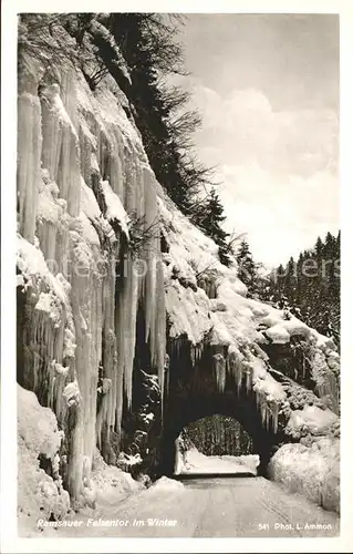 Ramsau Berchtesgaden Ramsauer Felsentor im Winter Kat. Ramsau b.Berchtesgaden