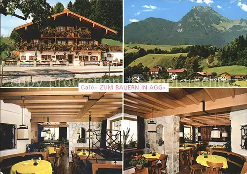 Oberaudorf Cafe Zum Bauern in Agg Gastraeume Ortsansicht Kat. Oberaudorf