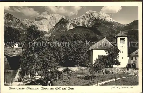 Unterstein Marktschellenberg Kirche mit Goell und Brett Kat. Marktschellenberg