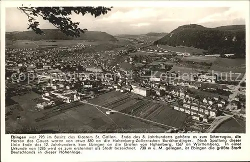 Ebingen Fliegeraufnahme Kat. Albstadt