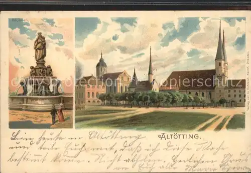 Altoetting Brunnen Wallfahrtskirche Kat. Altoetting