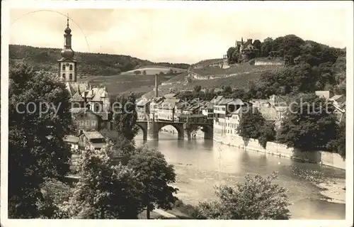 Bad Kreuznach Alte Bruecke mit Schloss Kauzenburg Kat. Bad Kreuznach