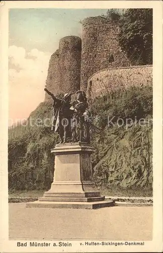 Bad Muenster Stein Ebernburg Hutten Sickingen Denkmal Kat. Bad Muenster am Stein Ebernburg