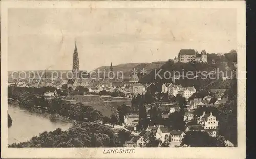 Landshut Isar Stadtblick Kirche Kat. Landshut