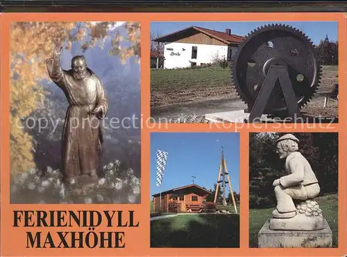 Kellberg Ferienidyll Maxhoehe Skulptur Haus Lerde Zahnrad Blockhaus Figur Kat. Thyrnau