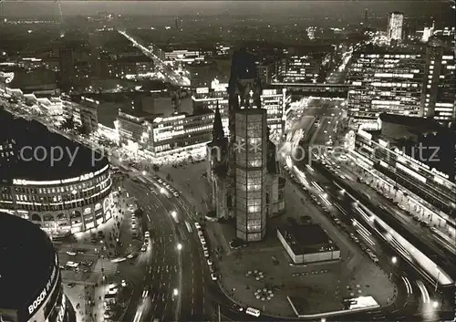 Berlin Kaiser Wilhelm Gedaechtniskirche bei Nacht Kat. Berlin