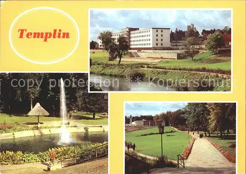 Templin FDGB Erholungsheim Salvador Allende Partie im Buergergarten Kat. Templin