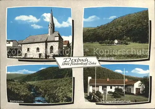 Dexbach Kirche Wald Bach Dorfgemeinschaftshaus Kat. Biedenkopf