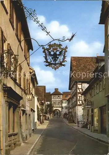 Kuenzelsau Schnurgasse mit Morsbacher Tor Kat. Kuenzelsau