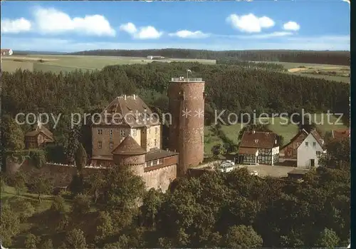 Trendelburg Burg Die Perle im Diemeltal Fliegeraufnahme Kat. Trendelburg