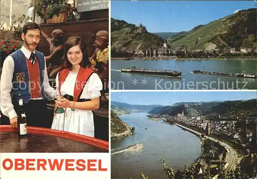 Oberwesel Rhein Panorama Weinbaugebiet Trachten / Oberwesel /Rhein-Hunsrueck-Kreis LKR