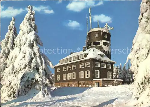 Winterberg Hochsauerland Kahler Asten Aussichtsturm Wetterstation Winterimpressionen Kat. Winterberg