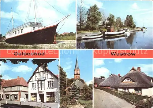 Wustrow Ostseebad Betriebsferienheim Plamag Plauen Hafen Strasse Kirche Kat. Ostseebad Wustrow